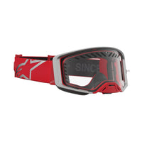 Alpinestars 2027 Supertech Dura Air Fluid MX Goggles Red Silver Clear