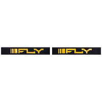 Fly Racing 2025 Zone Youth Motocross Goggles Black Gold Silver Mirror Smoke Lens