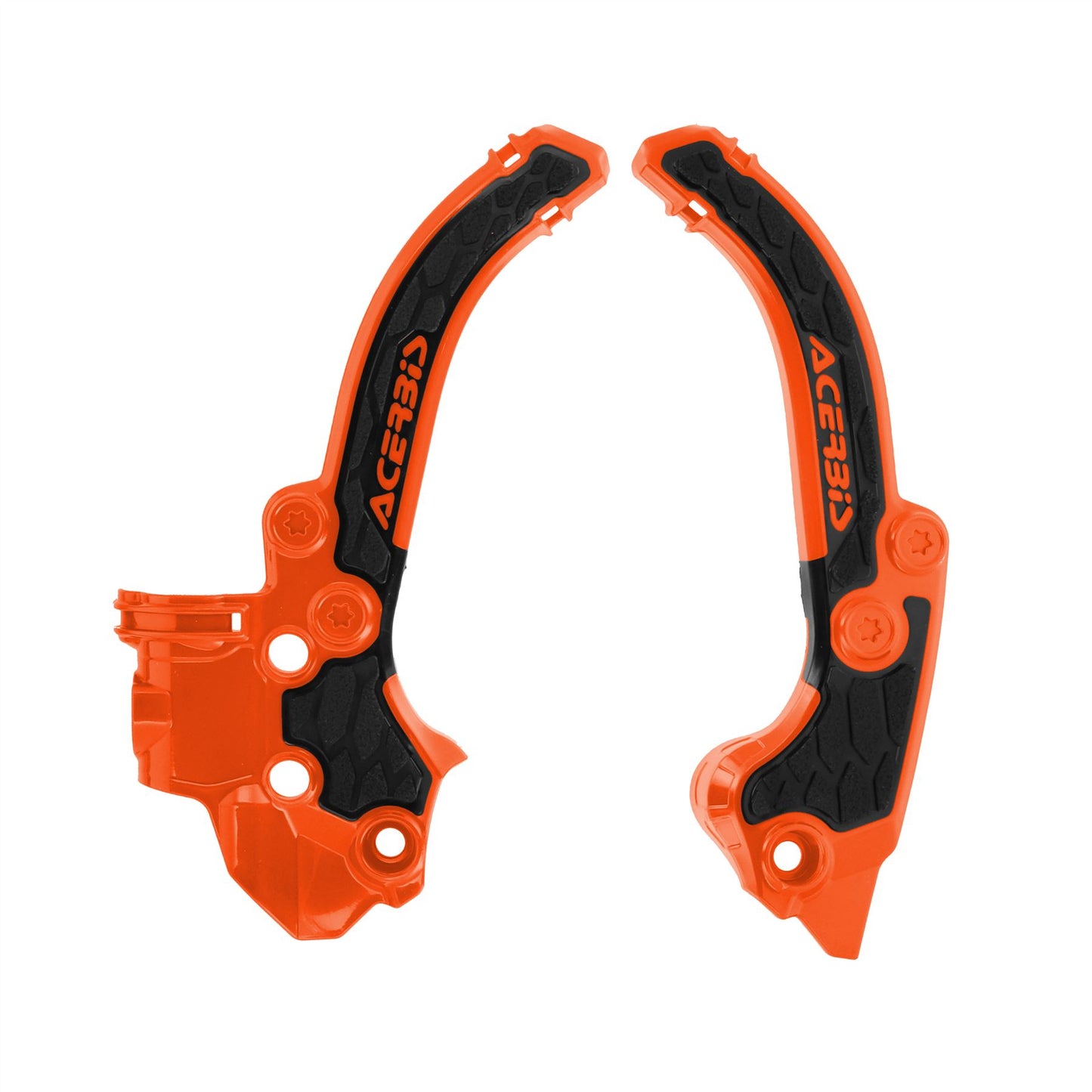 Acerbis X-Grip Frame Protector Guards Orange Black For Gas Gas MC 50 2024-2025