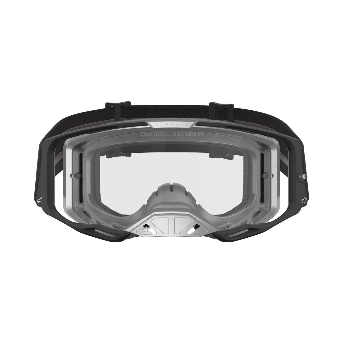 Alpinestars 2027 Vision 8 Amber MX Goggles Black Silver Clear
