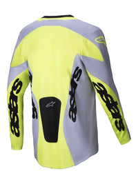 Alpinestars 2025 Racer Veil Motocross Jersey Grey Yellow Fluo