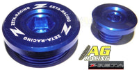 Zeta Racing Engine Plug Oil Timing Cap Blue For Kawasaki KX250 KX 250 F 2006 06