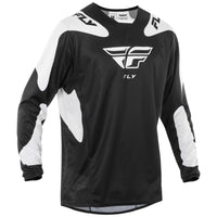 Fly Racing 2025 Motocross Combo Kit Kinetic Sym Black White