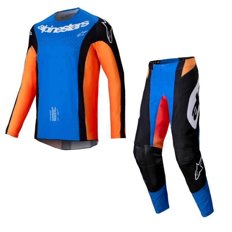 Alpinestars 2025 Techstar Melt Motocross Combo Kit Orange Blue