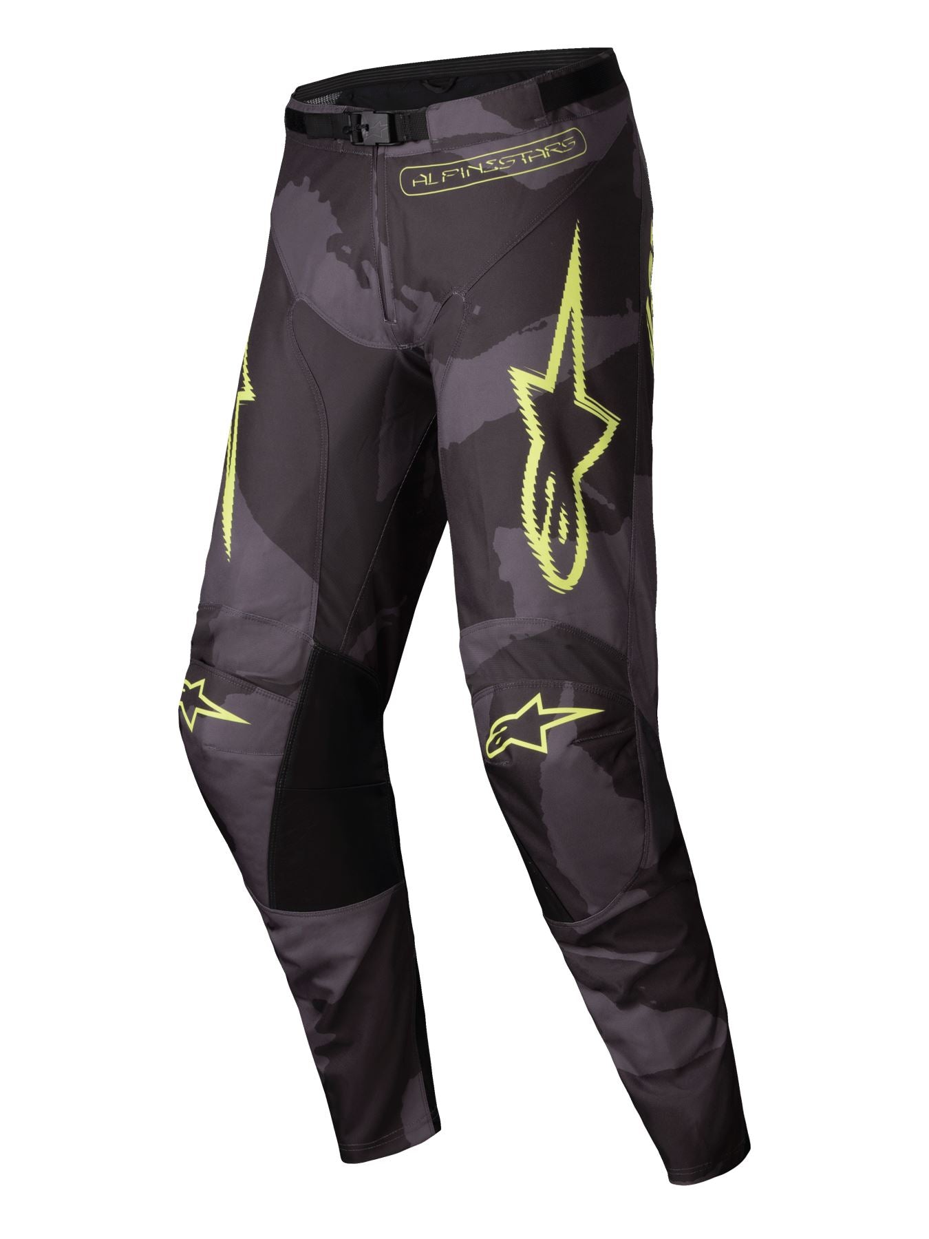 Alpinestars 2025 Racer Hollow Motocross Pants Dark Camo Yellow Fluo