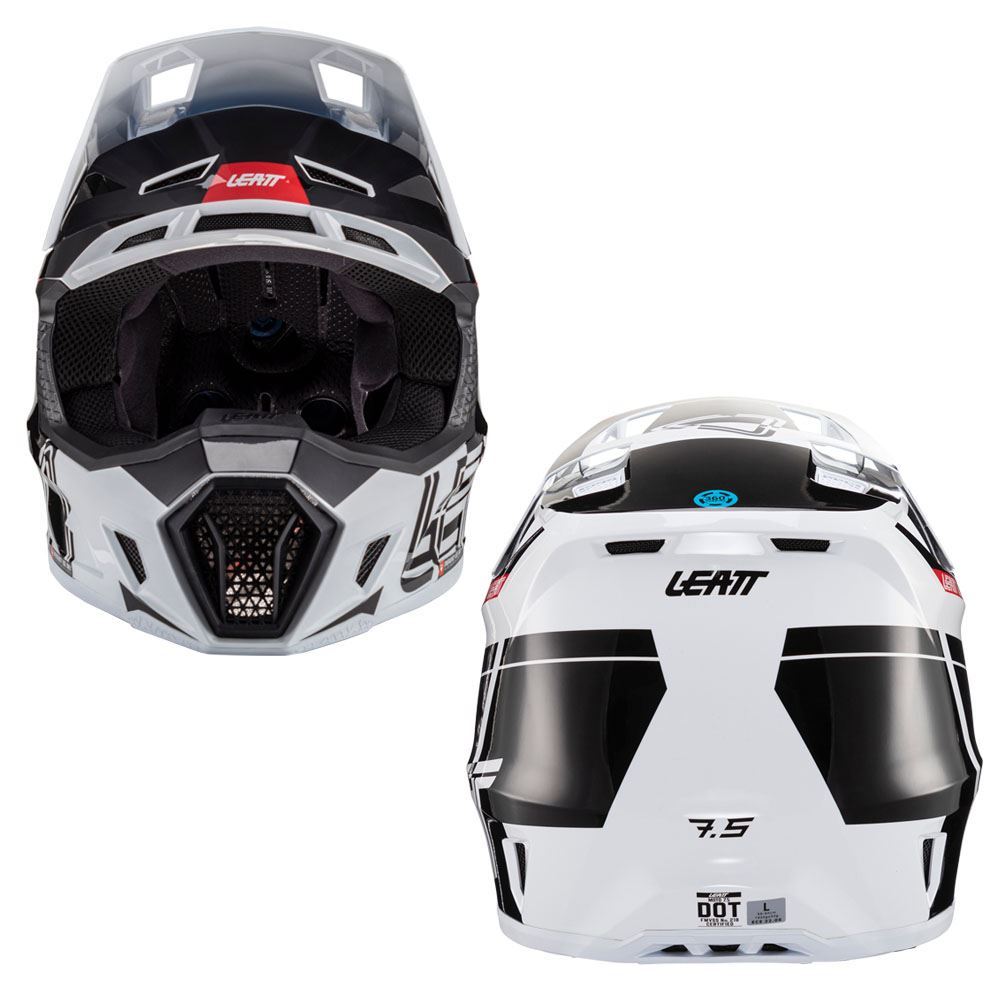 Leatt 2024 Helmet Moto 7.5 V24 Black White