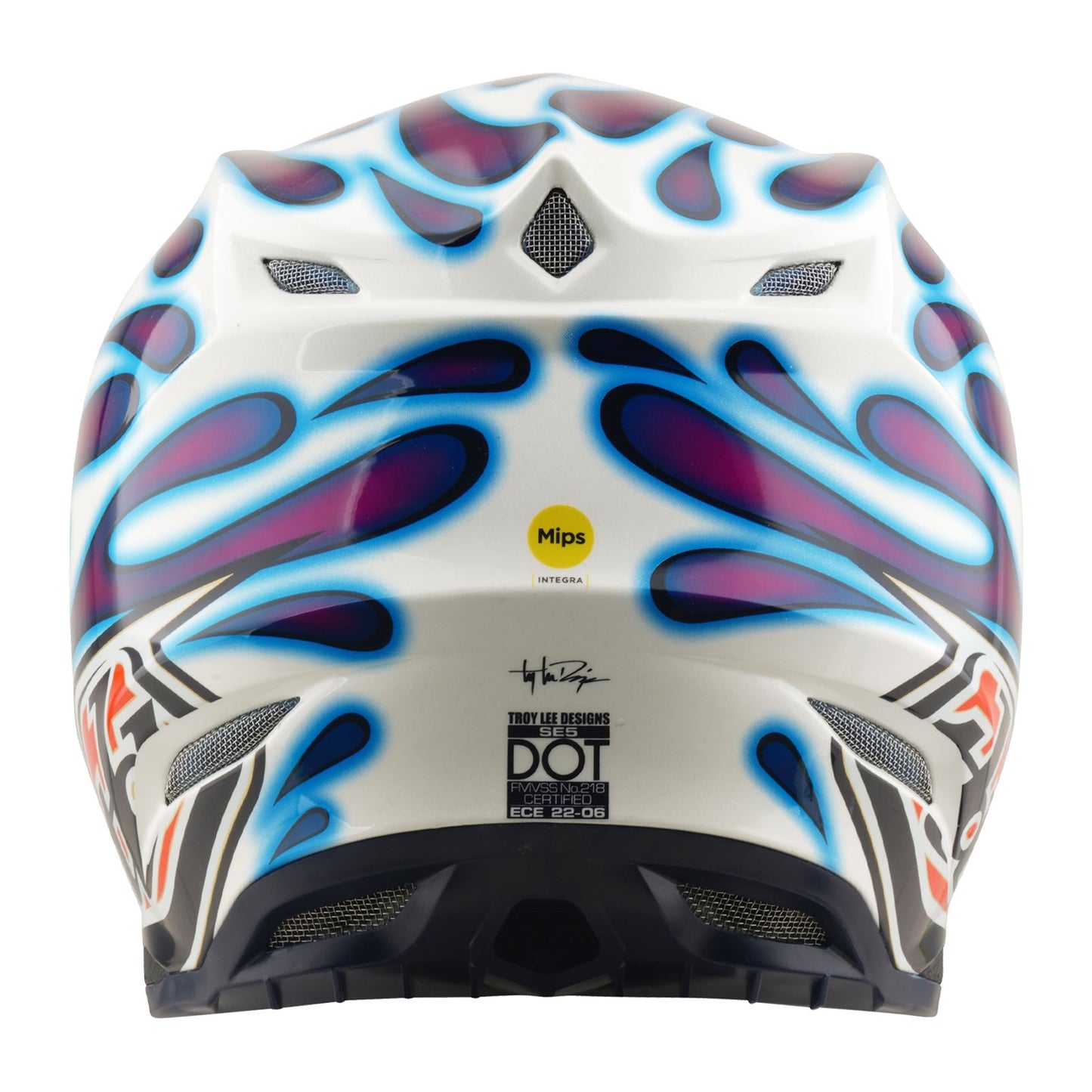 Troy Lee Designs Spring 2026 MX SE5 Composite Overspray Helmets Violet White