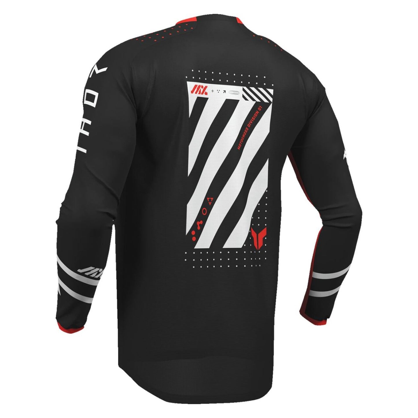 Thor 2026 Youth Launchmode Futura Black Red MX Jersey