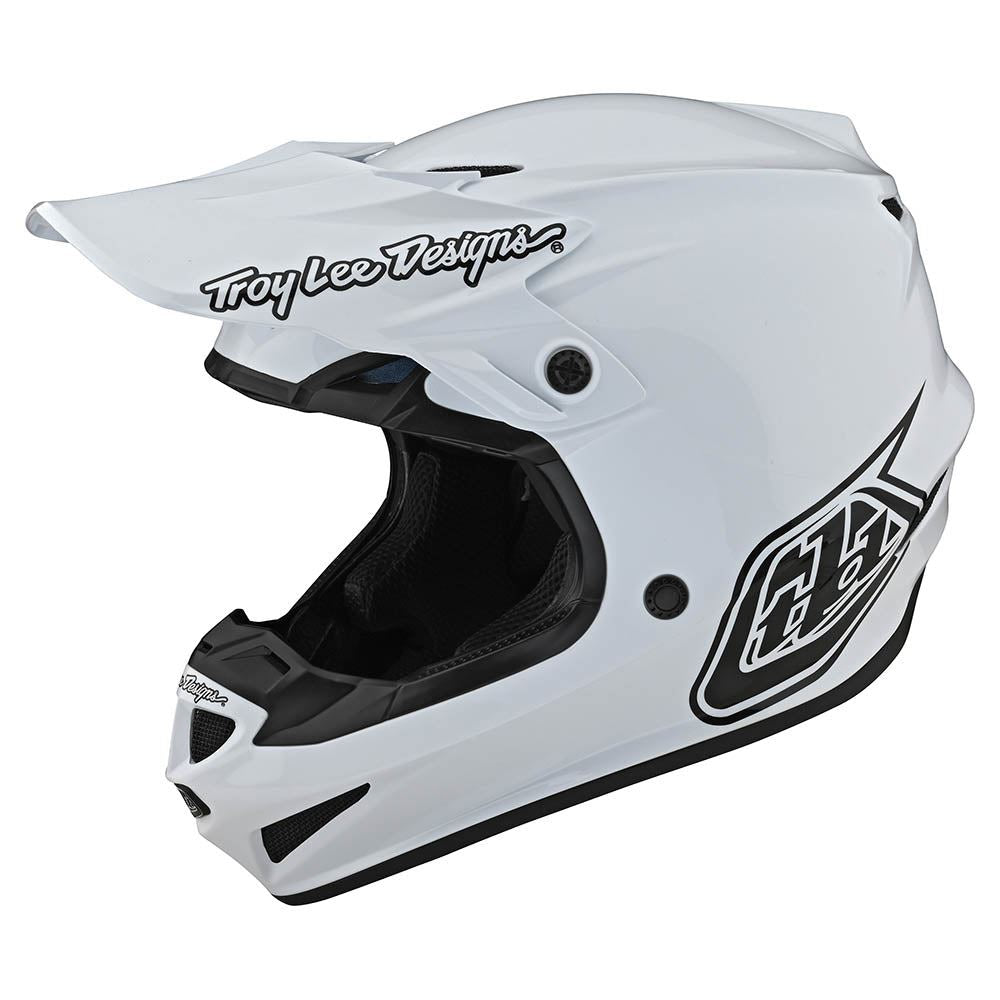 Troy Lee Designs 2025 SE4 Polyacrylite Helmet W/MIPS Mono White