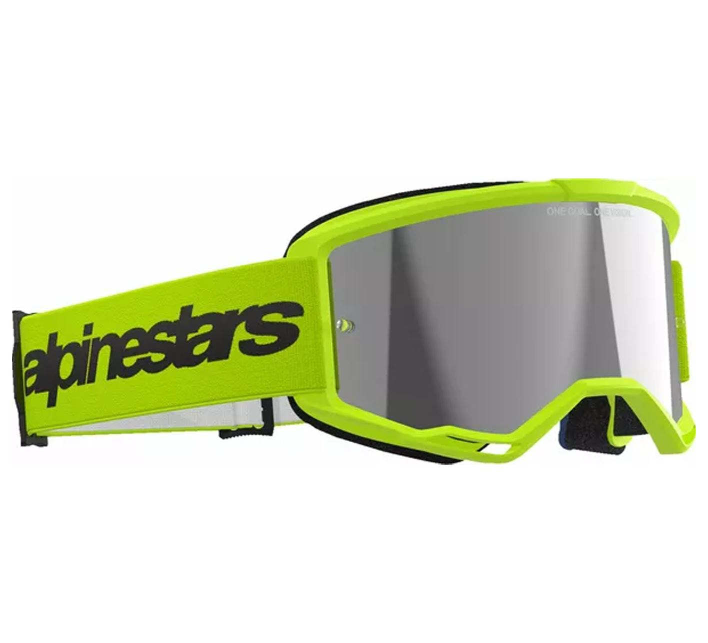 Alpinestars 2025 Goggles Vision 3 Wordmark Yellow Mirror Silver
