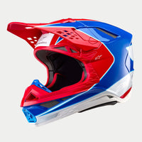 Alpinestars 2024 Supertech SM10 Aeon Bright Red Blue Motocross Helmet