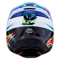 Alpinestars 2027 S-M3 Youth Falcon MX Helmet Blue White Black Pink