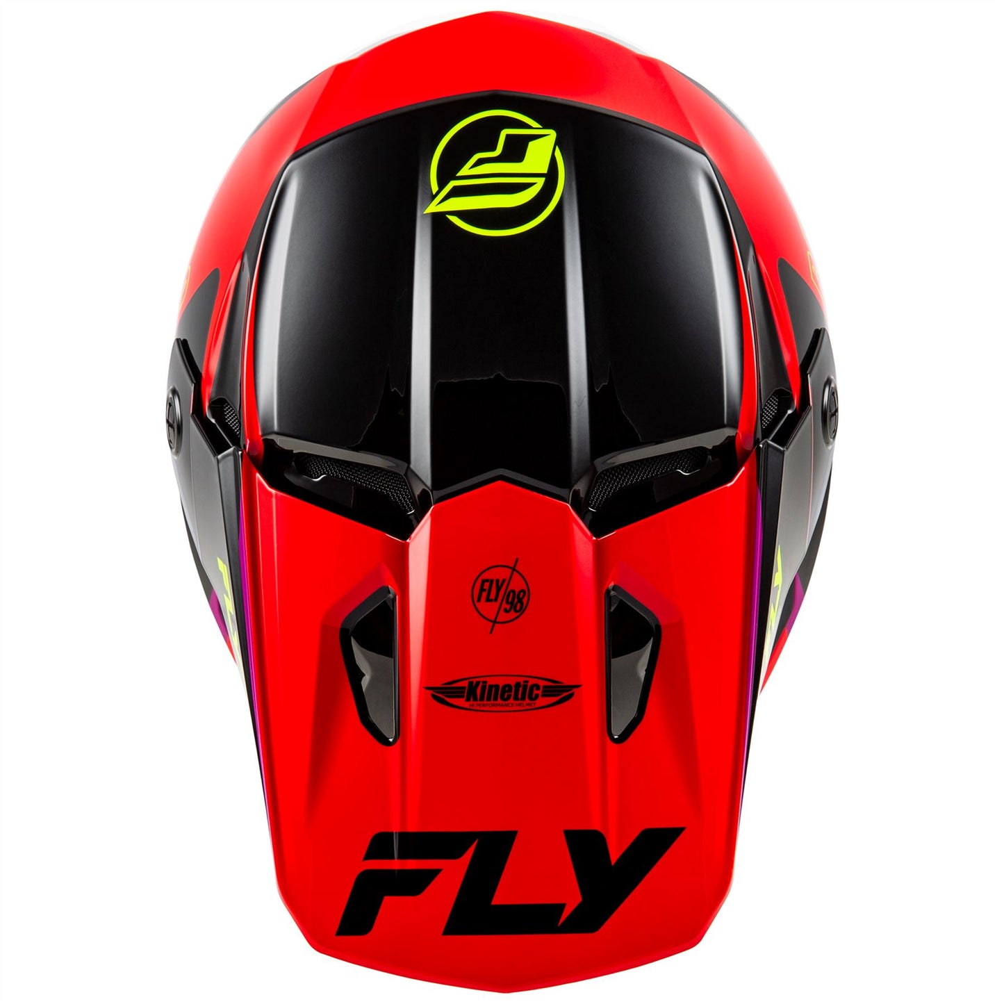 Fly Racing 2025 Kinetic Rally Motocross Helmet Red Black White