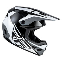 Fly Racing 2026 Motocross Helmet Kinetic Crest Black White Grey