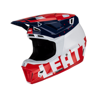 Leatt 2023 Helmet Moto 7.5 V23 Royal with 4.5 Goggles & Helmet Bag