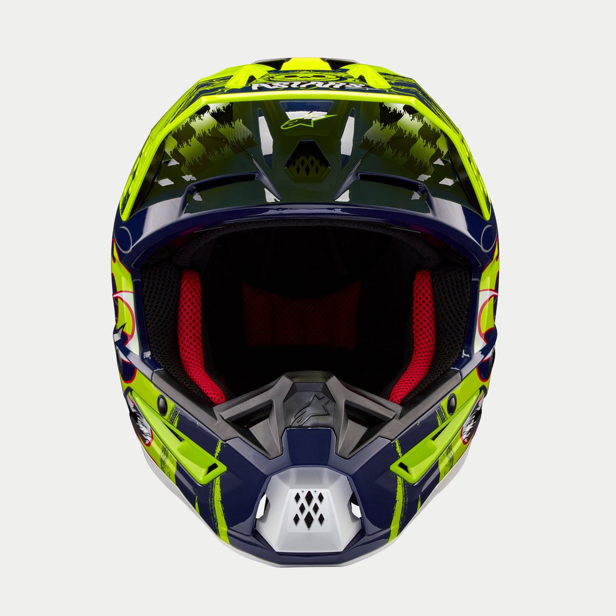 Alpinestars 2026 Supertech SM5 Rash Night Navy Yellow Fluo Motocross Helmet