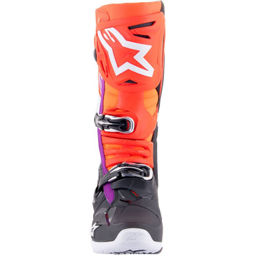 Alpinestars 2024 Tech 10 Motocross Boots Black Red Fluo Orange Fluo White