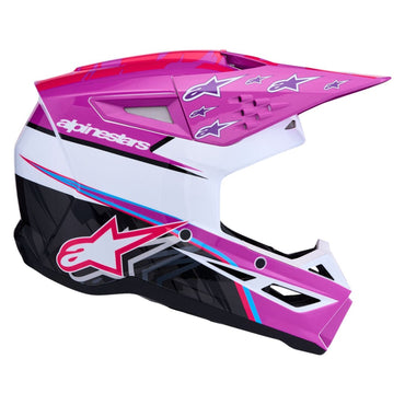 Alpinestars 2027 S-M3 Falcon MX Helmet Purple White Black Pink