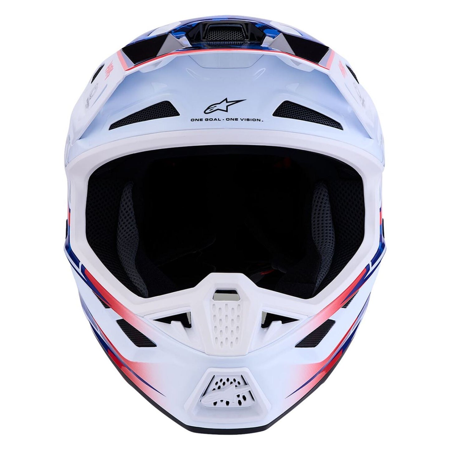 Alpinestars 2027 S-M7 Blaster MX Helmet White Blue Red