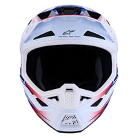Alpinestars 2027 S-M7 Blaster MX Helmet White Blue Red