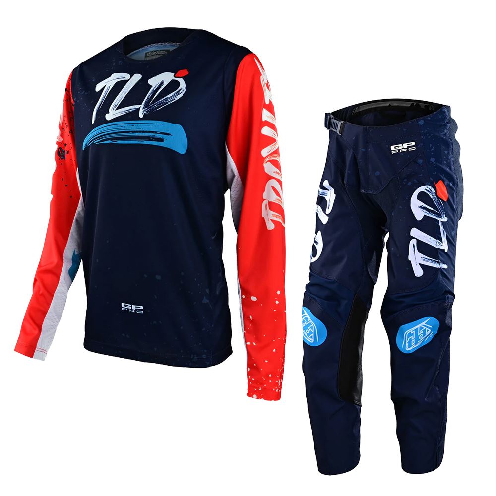 Troy Lee Designs 2024 Motocross Combo Kit Youth GP Pro Partical Navy Orange