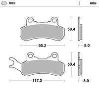Moto-Master Front Right Nitro Sintered Brake Pads For Bombardier/Can Am Defender HD8 800 2017-2020