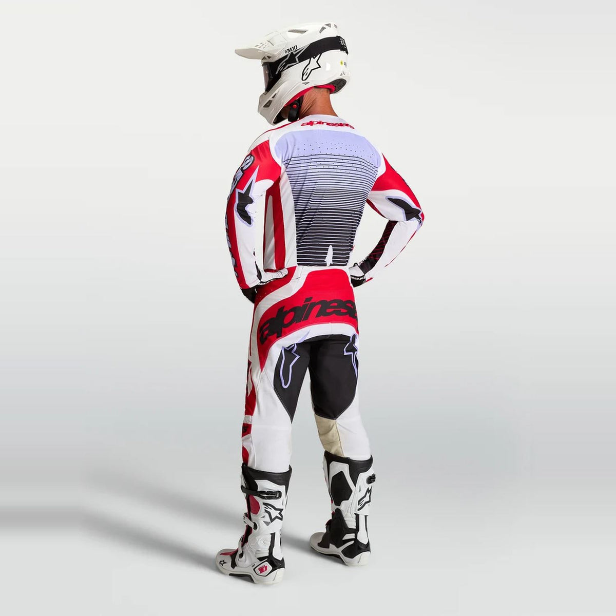 Alpinestars 2027 Techstar Maven MX Combo Kit Fire Red White Lavender Black