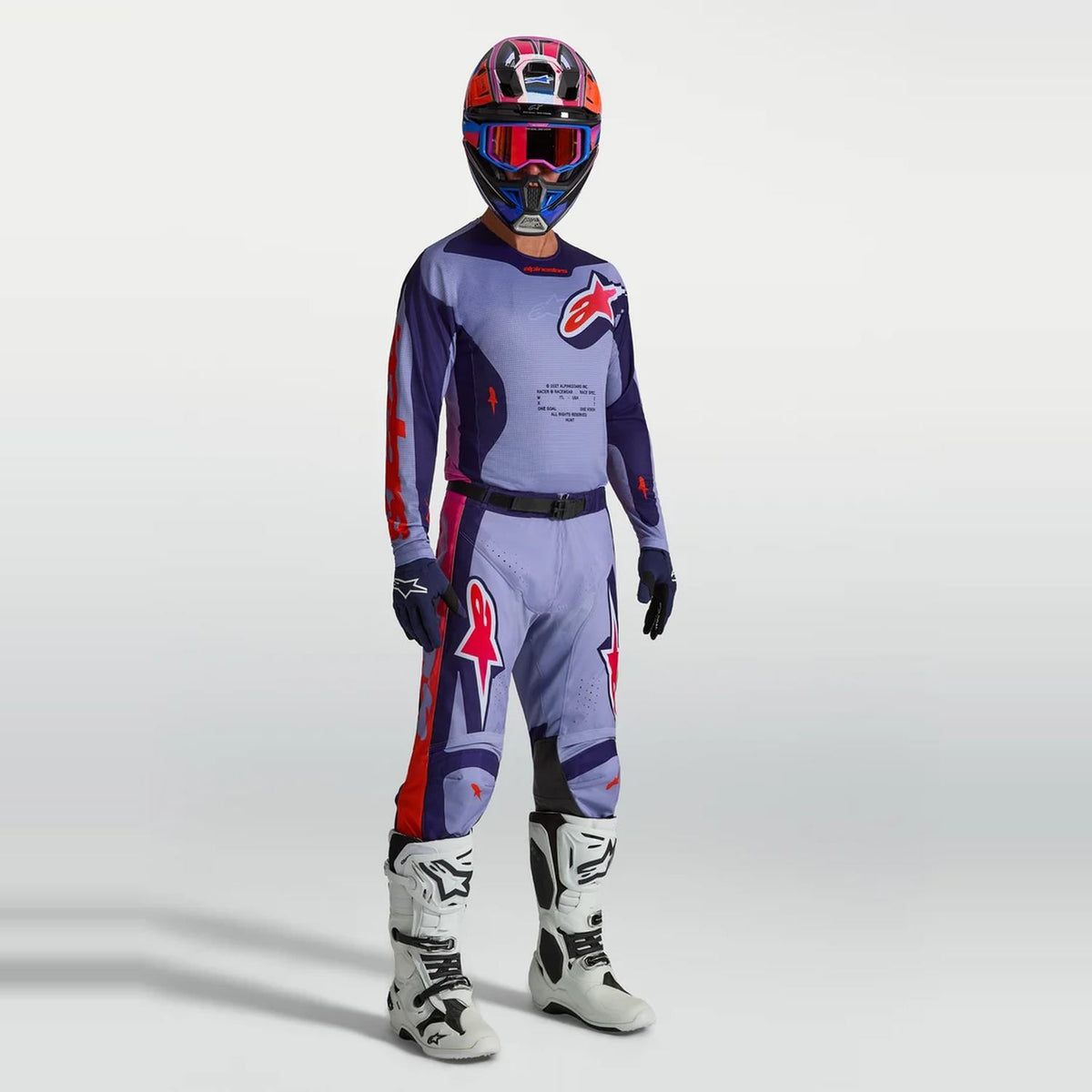 Alpinestars 2027 Racer Air Hunt MX Combo Kit Light Violet Deep Purple Pink Fluo