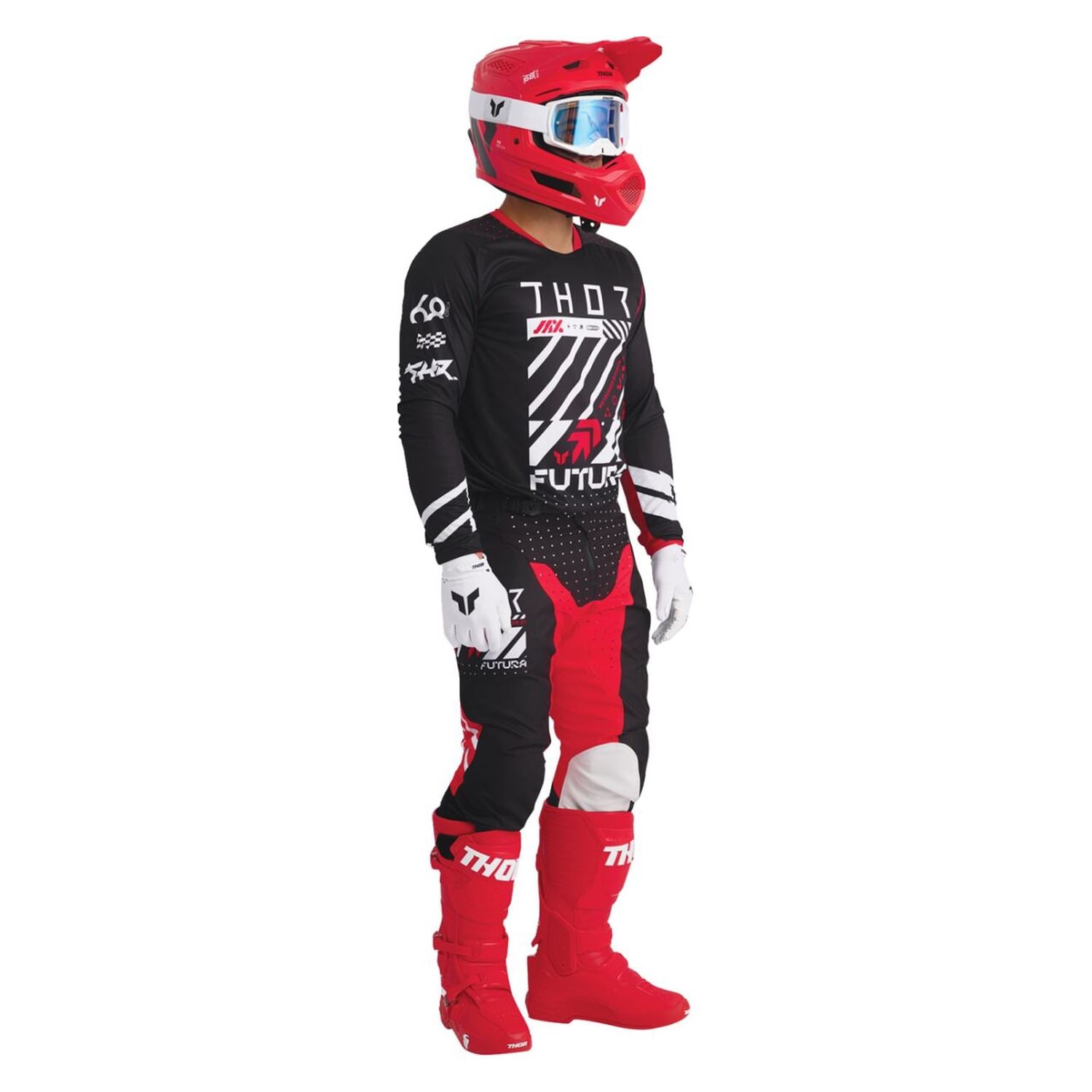 Thor 2026 Launchmode Futura Black Red MX Combo Kit