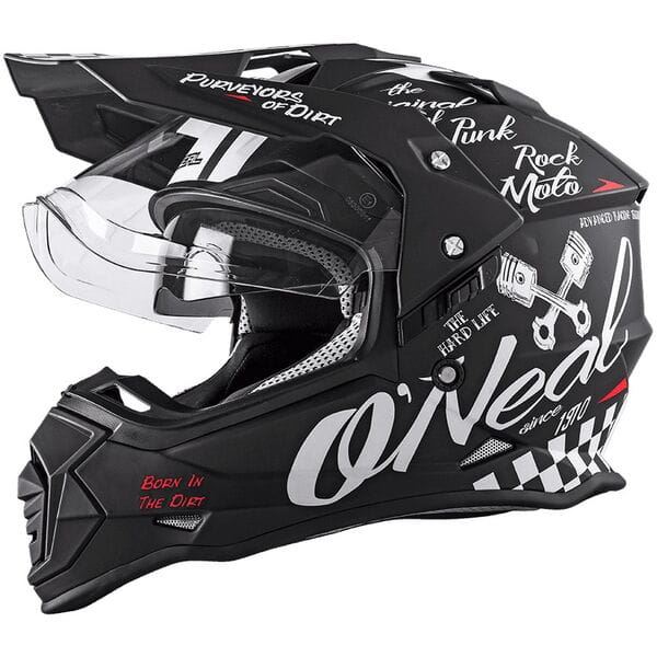 O'Neal 2024 Motocross Helmet SIERRA Torment Black White