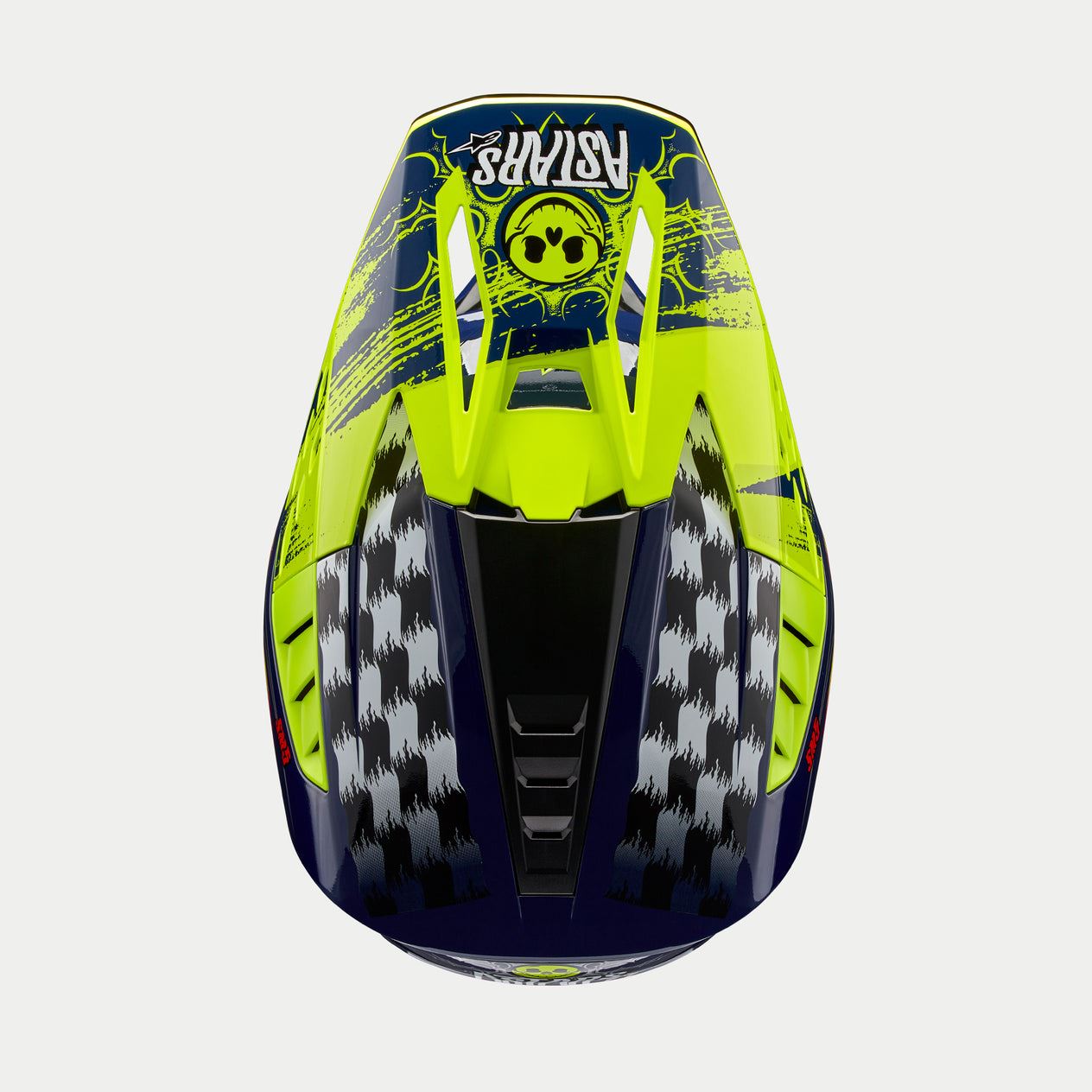 Alpinestars 2026 Supertech SM5 Rash Night Navy Yellow Fluo Motocross Helmet