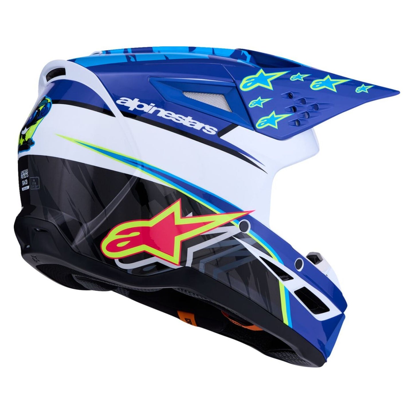 Alpinestars 2027 S-M3 Falcon MX Helmet Blue White Black Pink