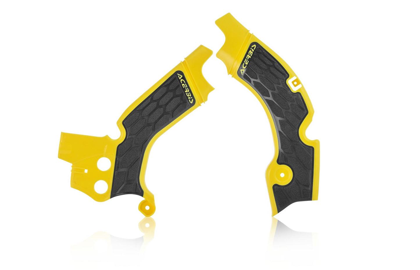 Acerbis X-Grip Frame Protector Guards Yellow Black For Suzuki RM-Z 450 2008-17