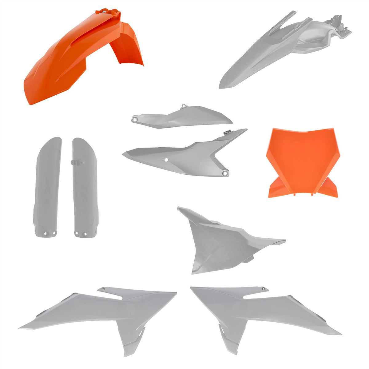 Acerbis Full Plastic Kit Orange Grey For KTM SX 85 2025-2027