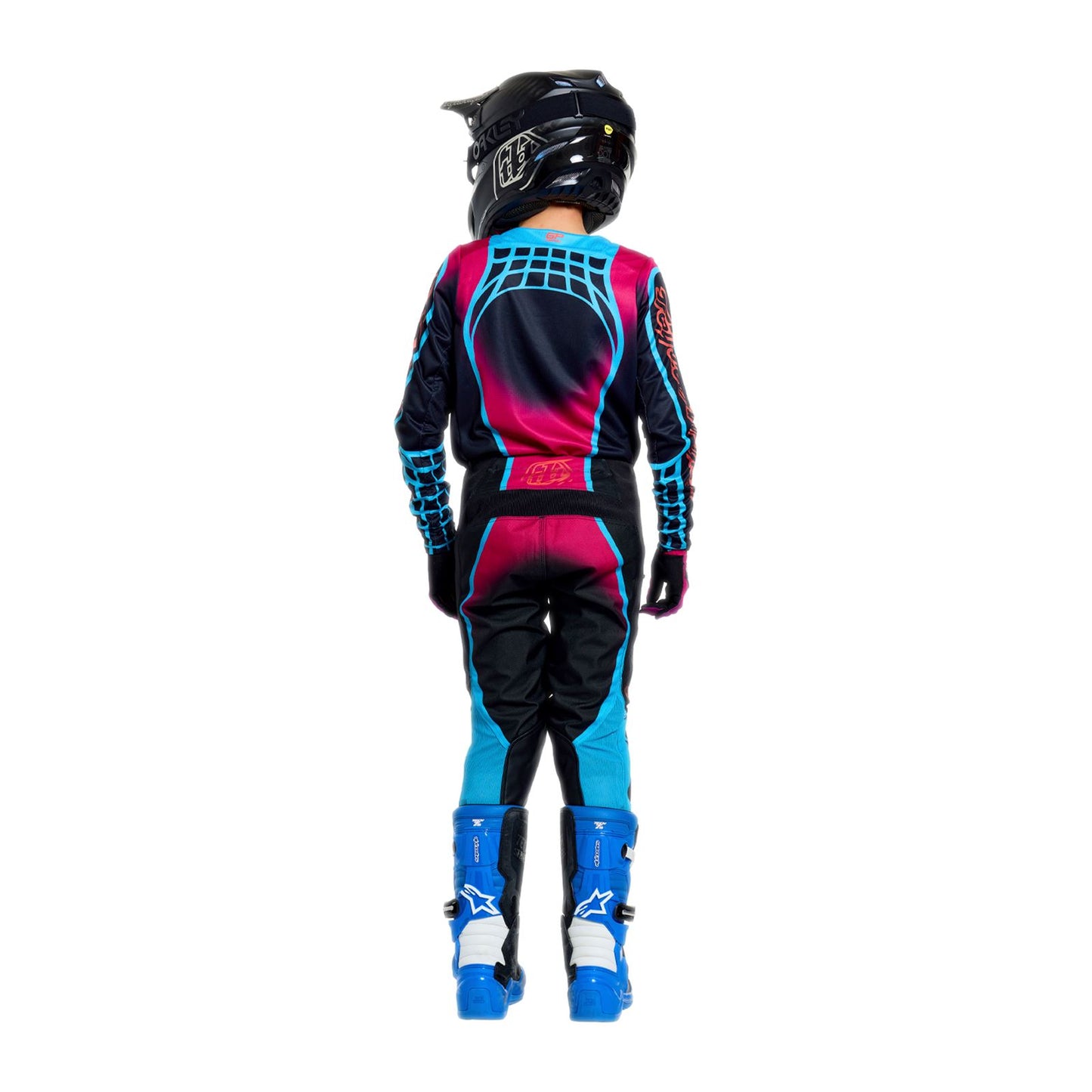 Troy Lee Designs Spring 2026 Youth GP Pro Framework MX Combo Kit Black Cyan