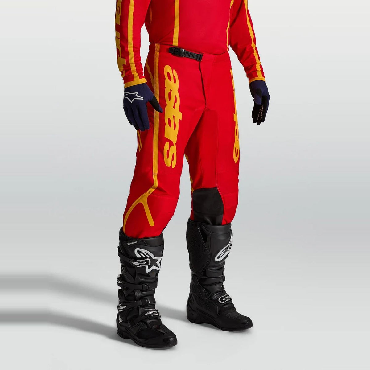 Alpinestars 2027 Fluid Apex MX Pants Fire Red Gold