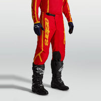 Alpinestars 2027 Fluid Apex MX Pants Fire Red Gold