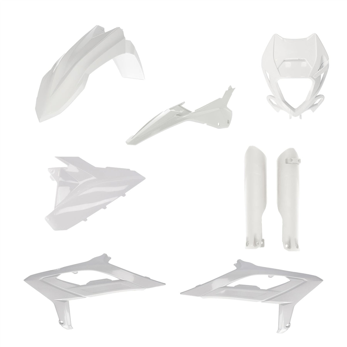 Acerbis Full Plastic Kit White For Beta RR 480 4T 2023-2024