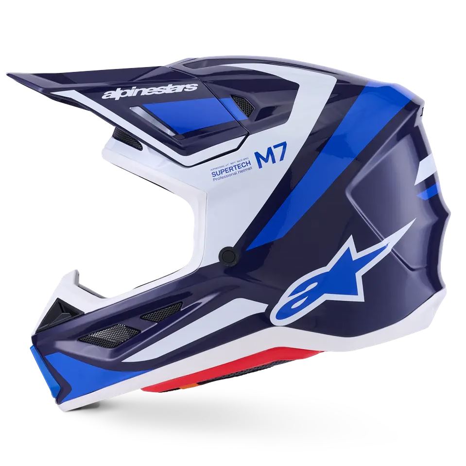 Alpinestars 2026 SM7 Rise Motocross Helmet Blue White