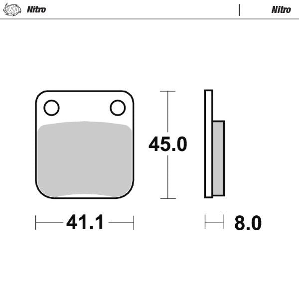 Moto-Master Rear Nitro Sintered Brake Pads For Suzuki RM 65 2003-2007