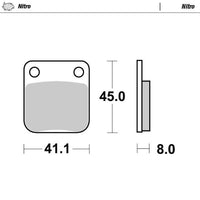 Moto-Master Rear Nitro Sintered Brake Pads For Suzuki RM 65 2003-2007