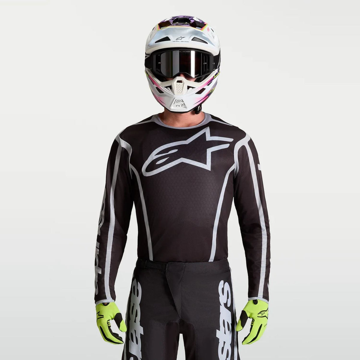 Alpinestars 2027 Fluid Apex MX Jersey Black Silver