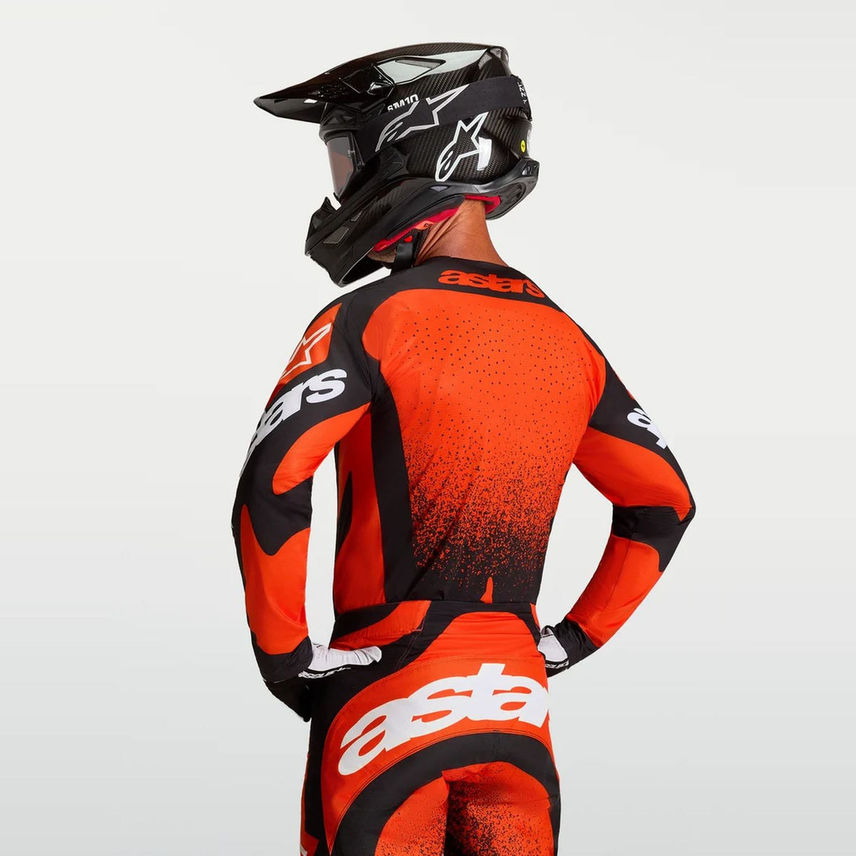 Alpinestars 2027 Techstar Swan MX Fire Red White Lavender Black MX Jersey