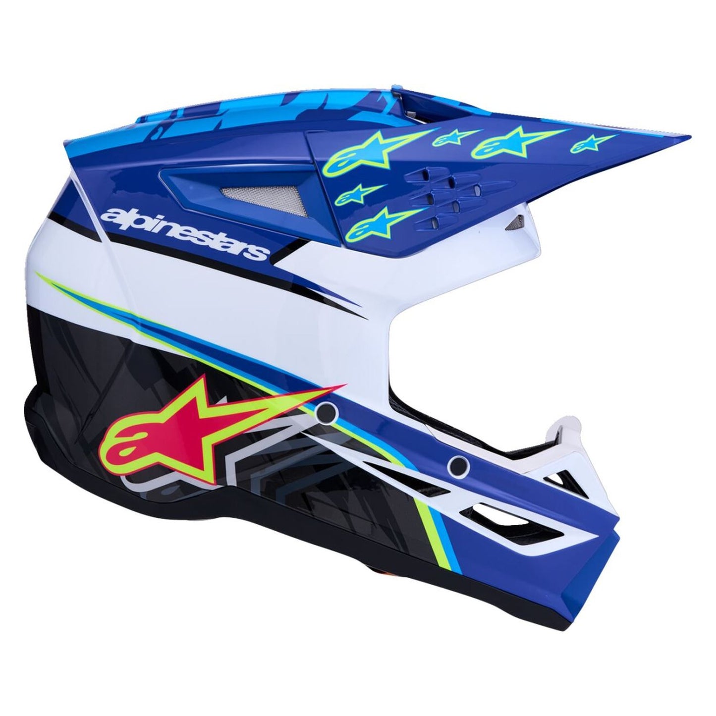 Alpinestars 2027 S-M3 Falcon MX Helmet Blue White Black Pink