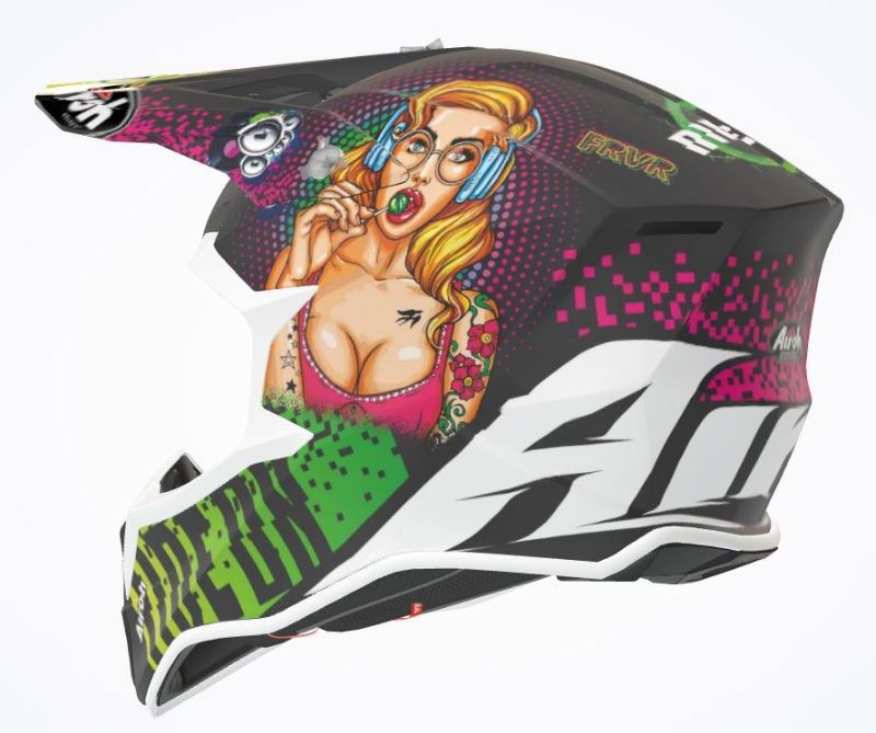 Airoh 2025 Helmet Wraaap Youth Youth Pin Up Matt