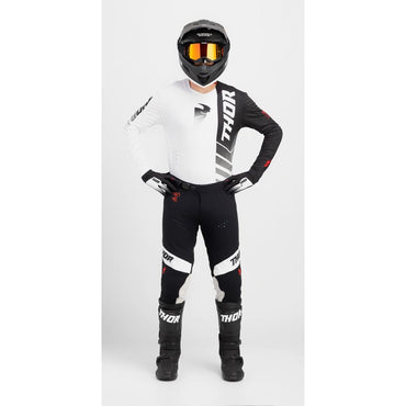 Thor Prime Analog Black White Motocross Combo Kit CLEARANCE