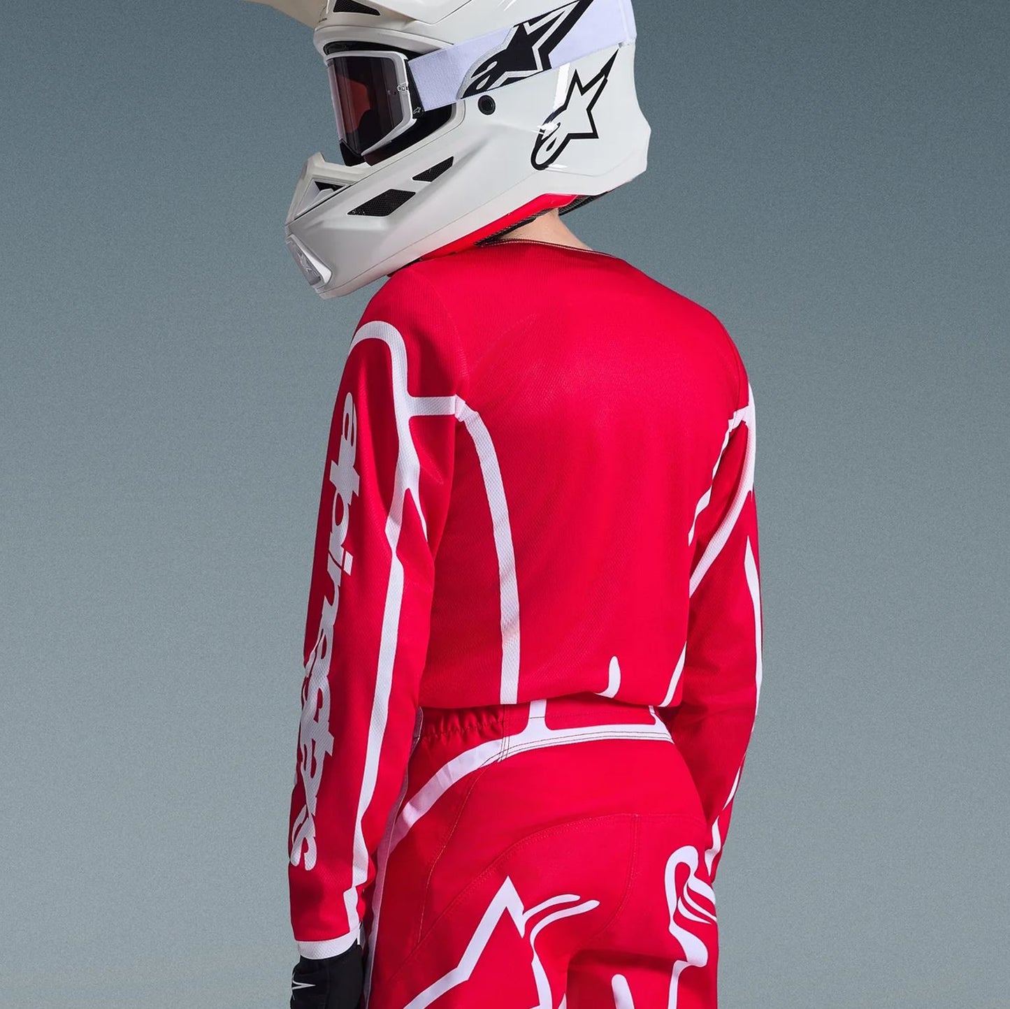 Alpinestars 2026 Youth Fluid Apex Motocross Jersey Red White
