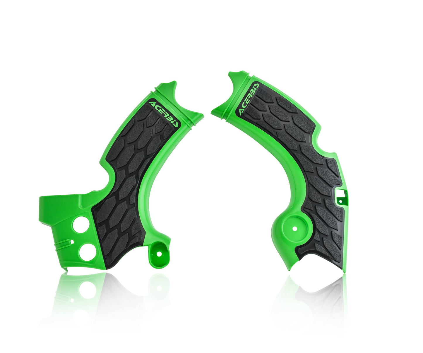 Acerbis X-Grip Frame Protector Guards Green Black For Kawasaki KX 250F 2015-2019