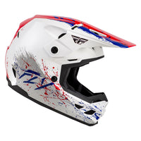 Fly Racing 2026 Motocross Helmet Kinetic Drip youth  Red White Blue