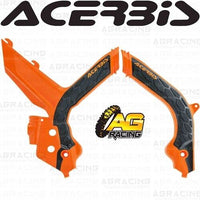Acerbis X-Grip Frame Protector Guards Orange Black For KTM EXC 150 TPI 2020-23